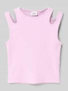 Slim fit tanktop met cut-outs