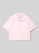 T-shirt met platte kraag