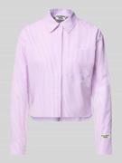 Boxy fit blouse met borstzak, model 'Aliya'