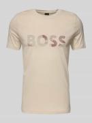 T-shirt met logoprint en ronde hals