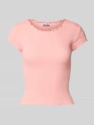 T-shirt met geschulpte zoom