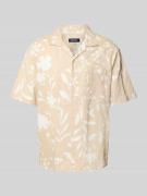 Tailored fit linnen overhemd met 1/2-mouwen