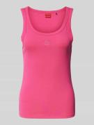 Tanktop met labelstitching, model 'Datamia'