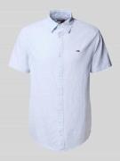 Regular fit vrijetijdsoverhemd van een mix van katoen en linnen