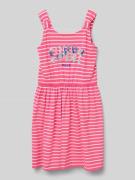 Jurk met pailletten en ronde hals