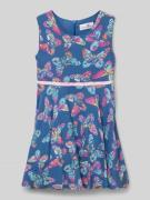 Jurk van viscose met ritssluiting aan de achterkant