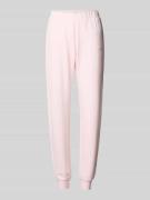 Sweatpants met labelstitching, model 'LUCIA'
