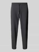Relaxed fit stoffen broek met elastische band, model 'T_Flex'