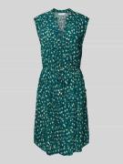 Knielange jurk van viscose metritssluiting