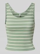 Slim fit tanktop in riblook, model 'NESSA'