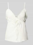 Regular fit top met bandjes met tunnelkoord in de taille, model 'HILLA...