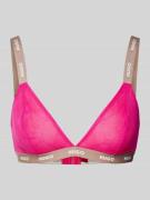 Triangelbeha met elastische band met label, model 'SPORTY'