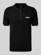 Regular fit poloshirt met labelprint, model 'Perform-Max'