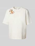 Boxy fit T-shirt met pailletten, model 'SANNIA'