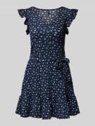 Getailleerde mini-jurk met strikceintuur, model 'HILLARY'