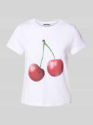 T-shirt met labelprint