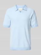 Regular fit poloshirt met V-hals