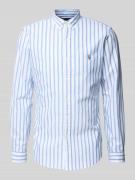 Slim fit vrijetijdsoverhemd met button-downkraag en logostitching