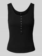 Slim fit tanktop van katoenmix, model 'SIMPLE'