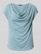 T-shirt met cascadehals