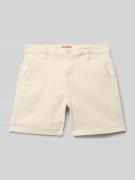 Relaxed fit korte broek met labeldetail