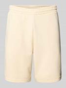 Relaxed fit sweatshorts met labelstitching