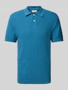 Super skinny fit poloshirt met structuurmotief, model 'AIDEN'