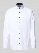 Modern fit zakelijk overhemd met haaikraag