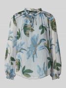 Blouseshirt met druppelvormige hals
