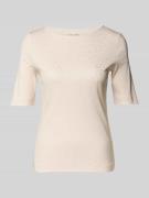 T-shirt met siersteentjes en ronde hals