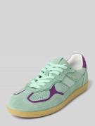 Sneakers van leer met labeldetail