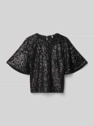 Regular fit T-shirt met pailletten, model 'FRANSA'