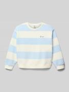 Sweatshirt met labelstitching, model 'LITTLE THINGS CREW'