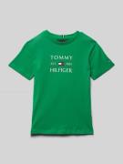 T-shirt met labelprint
