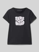 Regular fit T-shirt van katoen met print