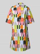 Knielange overhemdjurk met blinde knoopsluiting