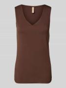 Top met bandjes en V-hals, model 'Marica'