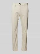Tapered fit chino met steekzakken