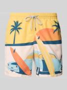 Regular fit zwembroek met labelpatch, model 'Surf Car'