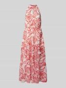 Maxi-jurk met strikceintuur