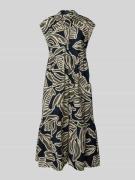 Midi-jurk met V-hals, model 'Werisa'