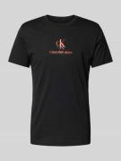 T-shirt met labelprint