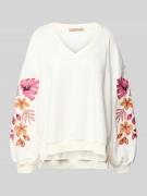 Gebreide pullover met ajourpatroon