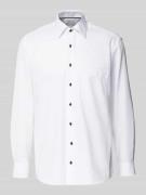 Comfort fit zakelijk overhemd met borstzak