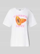 Comfort fit T-shirt van puur katoen, model 'THEA'