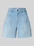 Relaxed fit korte jeans met bandplooien