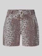 Relaxed fit korte jeans met bandplooien