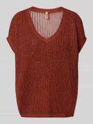 T-shirt met ajourpatroon, model 'LAURETTE'