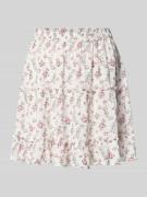 Uitlopende minirok met all-over motief, model 'NYA'