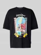 Oversized T-shirt met labelprint